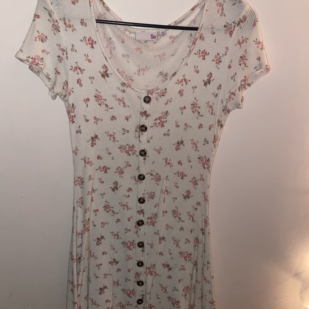 SO Floral Knit Top - Cream and Pink